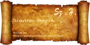 Szautner Henrik névjegykártya