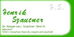henrik szautner business card